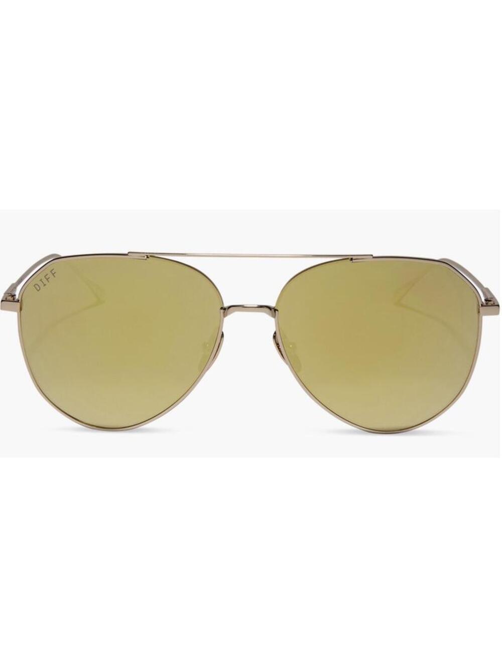 NEW DIFF 69MM OVERSIZED POLARLIZED MIRRORED AVIATOR SUNGLASSES